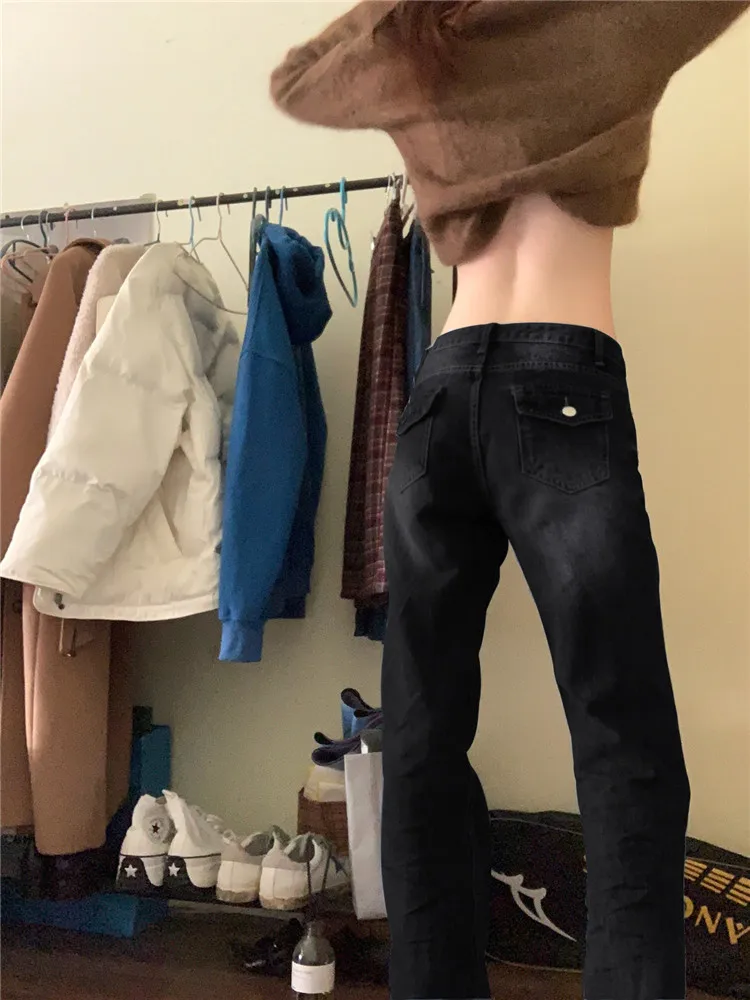 American Retro High Waist Fleece Lined Straight Leg Jeans Women's Autumn Winter Long Slimming Taller Floor Length Pants
American Retro High Waist Fleece Lined Straight Leg Jeans Women's Autumn Winter Long Slimming Taller Floor Length Pants