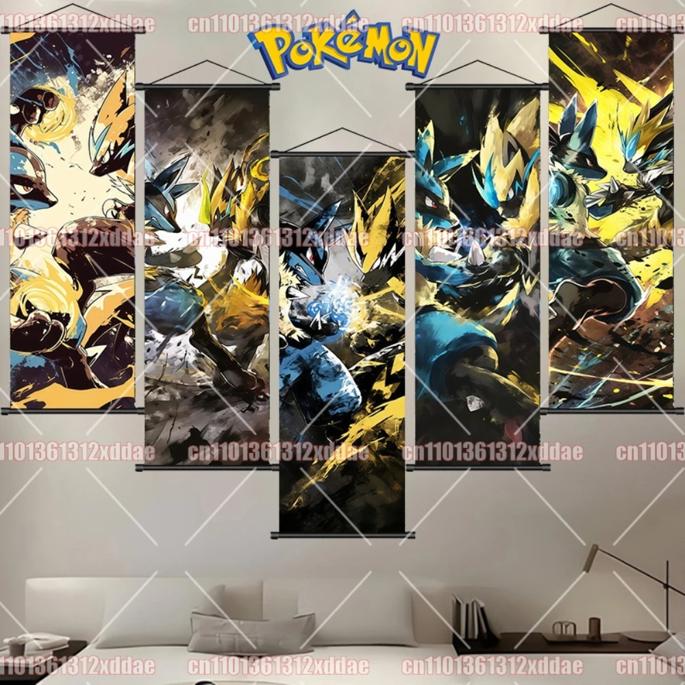 Pokemon Eevee Pikachu Snorlax Artwork Wall Mounted White Canvas Scroll Painting Home Decor Hanging Picture Gift
Pokemon Eevee Pikachu Snorlax Artwork Wall Mounted White Canvas Scroll Painting Home Decor Hanging Picture Gift