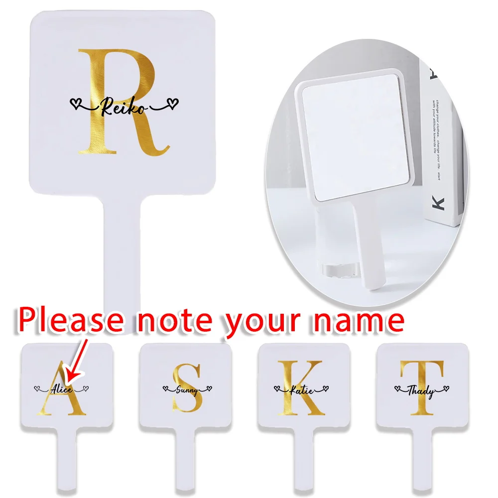 Customized Name Portable Handheld Makeup Mirror Touch-Ups Mirror Vanity Mirror with Handle Cosmetic for Women Personalized DIY
Customized Name Portable Handheld Makeup Mirror Touch-Ups Mirror Vanity Mirror with Handle Cosmetic for Women Personalized DIY