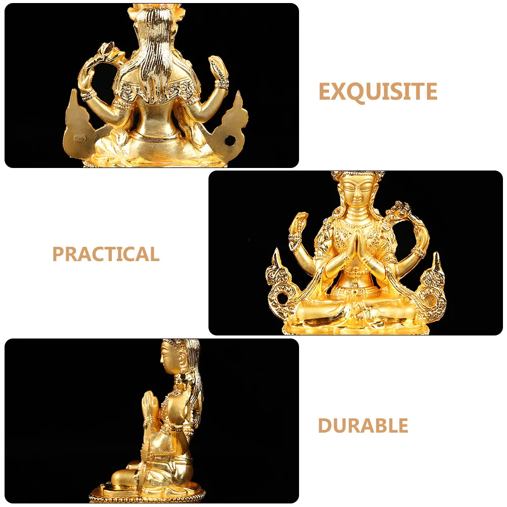 Exquisite Alloy Guanyin Statue Ornament Desktop Decor Decoration Bodhisattva Vintage Buddhism Theme 
Exquisite Alloy Guanyin Statue Ornament Desktop Decor Decoration Bodhisattva Vintage Buddhism Theme