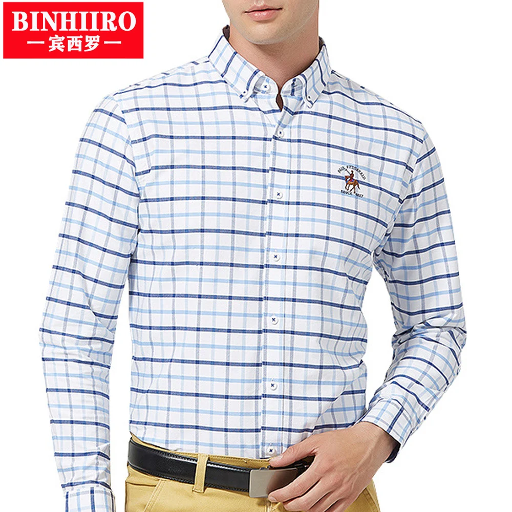BINHIIRO Men's Long-Sleeved Shirt Plaid Shirts For Men Classic Long Sleeve Turn Down Collar Casual Clothing Daily Cotton Shirts
BINHIIRO Men's Long-Sleeved Shirt Plaid Shirts For Men Classic Long Sleeve Turn Down Collar Casual Clothing Daily Cotton Shirts