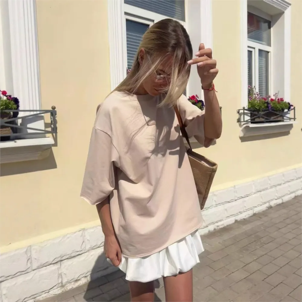 Casual Women's T-shirts Simple Style T Shirt Tees Short Sleeve Top Blusas All-match Commuting Daily Loose Solid Color Round Neck
Casual Women's T-shirts Simple Style T Shirt Tees Short Sleeve Top Blusas All-match Commuting Daily Loose Solid Color Round Neck