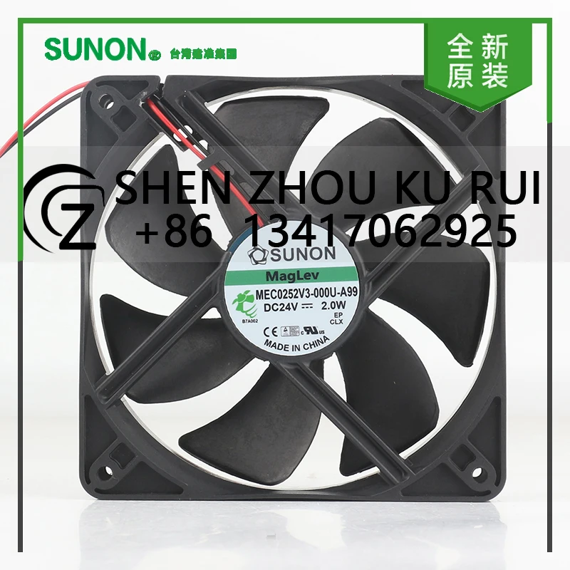 Original Sunon 5V 12V 48V DC 24V 2.0W AC EC 12025 120X120X25MM 12CM inverter Quiet fan Two-wire MEC0252V3-000U-A99 cooling fan
Original Sunon 5V 12V 48V DC 24V 2.0W AC EC 12025 120X120X25MM 12CM inverter Quiet fan Two-wire MEC0252V3-000U-A99 cooling fan