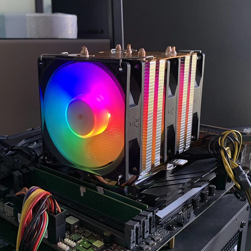 4 Heatpipes CPU Cooler 4PIN RGB Quiet PC Radiator For Intel LGA1700 1366 115X 1200 2011 X79 X99 AMD AM3 AM4 AM5 Cooling fan
4 Heatpipes CPU Cooler 4PIN RGB Quiet PC Radiator For Intel LGA1700 1366 115X 1200 2011 X79 X99 AMD AM3 AM4 AM5 Cooling fan