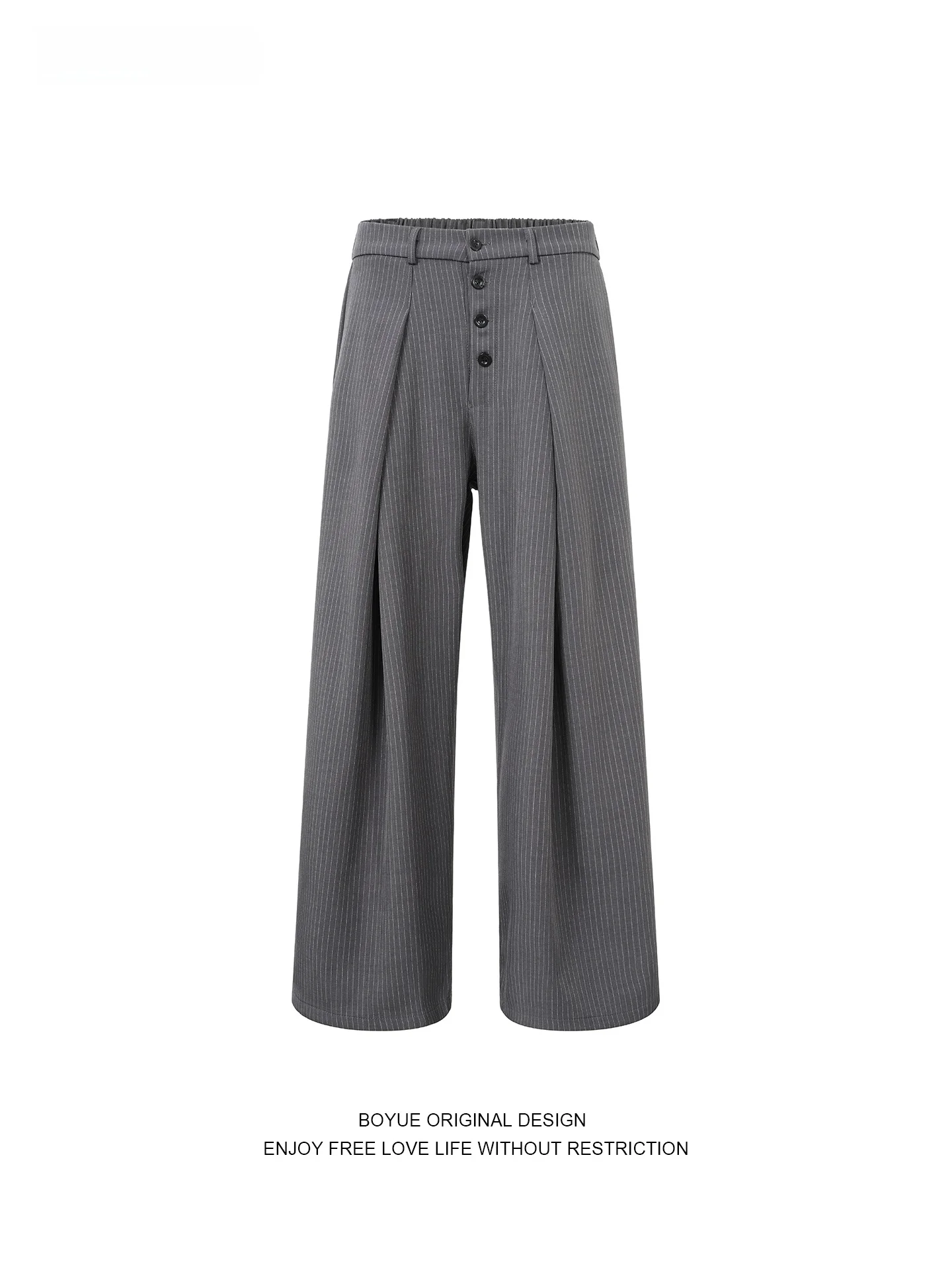 Boyue Casual Pants Men's Women's Vintage Loose Fit Straight Leg Stripe Patterned Button up High End Feel Online Exclusive
Boyue Casual Pants Men's Women's Vintage Loose Fit Straight Leg Stripe Patterned Button up High End Feel Online Exclusive