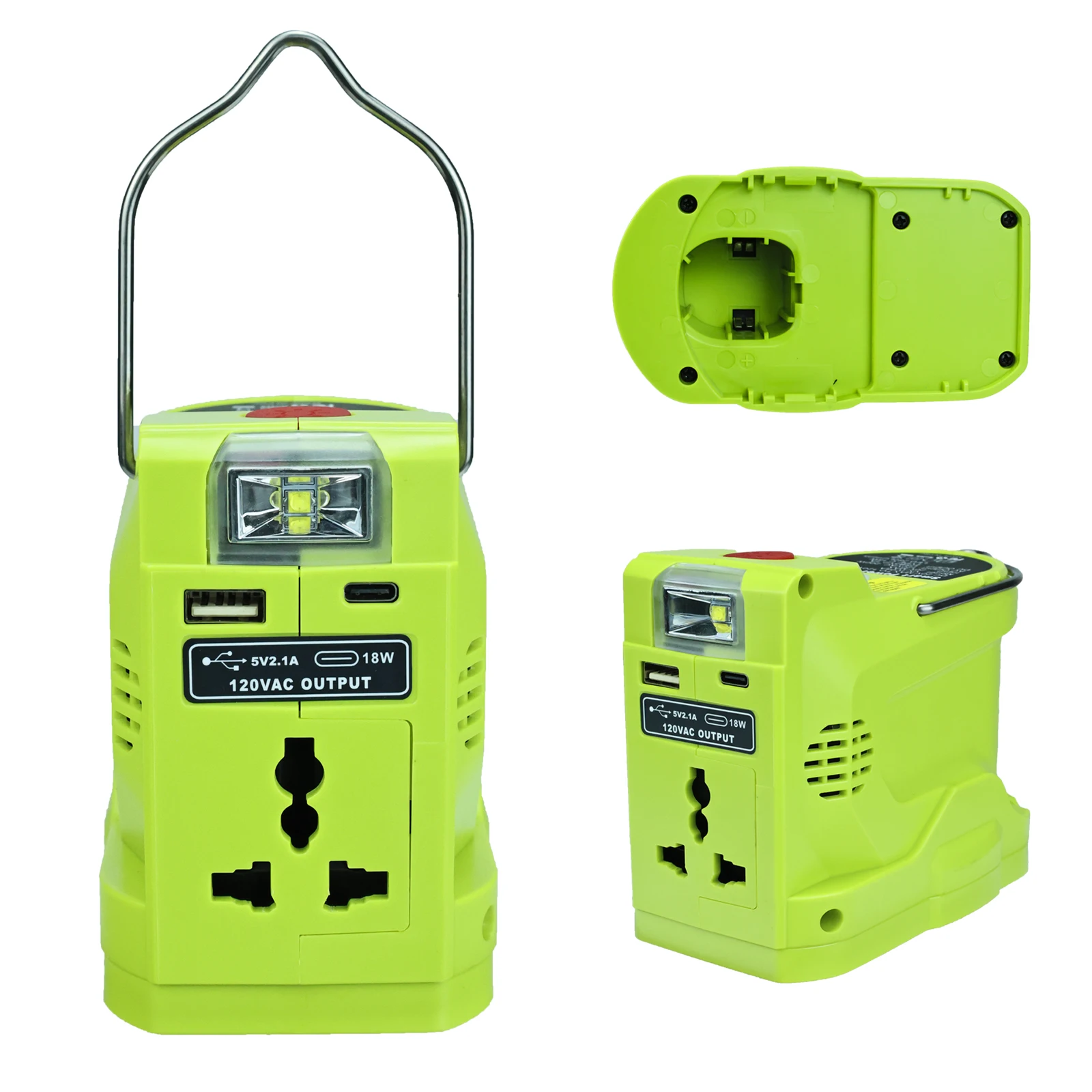 200W Power Inverter for Ryobi 18V Battery To AC 120V/220V Modified Sine Wave Power Adapter with LED Work Light USB Type-C Port
200W Power Inverter for Ryobi 18V Battery To AC 120V/220V Modified Sine Wave Power Adapter with LED Work Light USB Type-C Port
