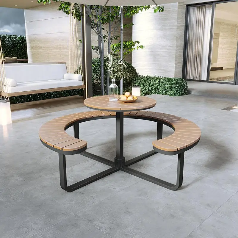 Outdoor round one-piece table and chair combination open-air courtyard garden dining outdoor sun protection large food stall
Outdoor round one-piece table and chair combination open-air courtyard garden dining outdoor sun protection large food stall