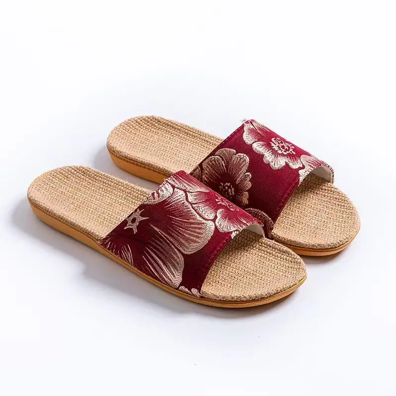 Women Silk One Word Linen Slippers summer New Soft Sole Lightweight Non Slip Breathable Home Slippers Floor Silent Slippers
Women Silk One Word Linen Slippers summer New Soft Sole Lightweight Non Slip Breathable Home Slippers Floor Silent Slippers