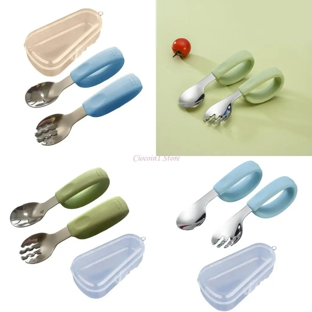 Y1UB Детская из нержавеющая сталь вилка и ложка с мягкой сенсорной ручкой с мягкой сенсорной ручкой 
Y1UB Детская из нержавеющая сталь вилка и ложка с мягкой сенсорной ручкой с мягкой сенсорной ручкой