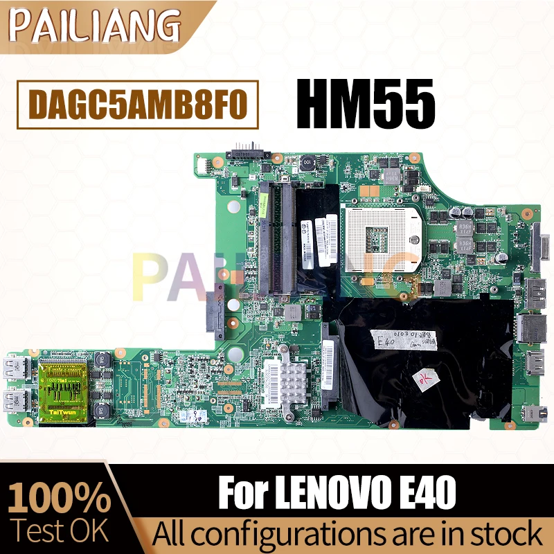 For LENOVO E40 Notebook Mainboard DAGC5AMB8F0 HM55 63Y2130 Laptop Motherboard Full Tested
For LENOVO E40 Notebook Mainboard DAGC5AMB8F0 HM55 63Y2130 Laptop Motherboard Full Tested