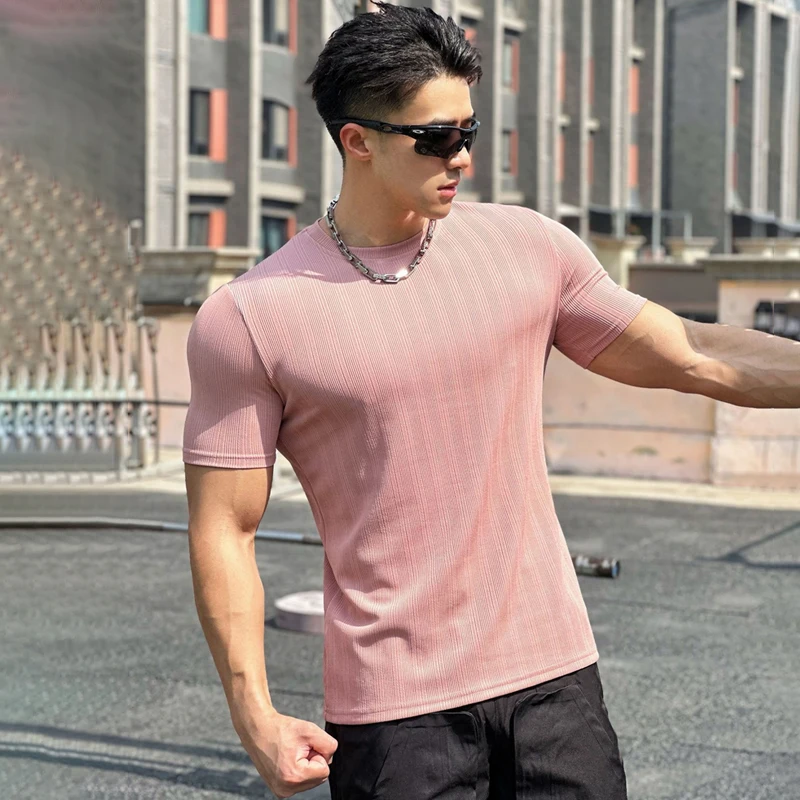 2024 summer new loose casual men's short-sleeved T-shirt top fashion round neck stretch exercise fitness wear
2024 summer new loose casual men's short-sleeved T-shirt top fashion round neck stretch exercise fitness wear