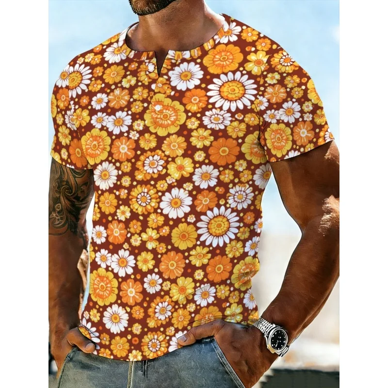 Flower Pattern Grandpa Shirt For Men Maple Leaf 3D Printed T-Shirts Summer Street Tops Short Sleeve Tee Stand Collar Polo Shirts
Flower Pattern Grandpa Shirt For Men Maple Leaf 3D Printed T-Shirts Summer Street Tops Short Sleeve Tee Stand Collar Polo Shirts