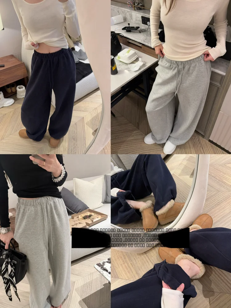 Comfortable Women's Straight Leg Woolen Sweatpants Air Layer Milk Foam Soft Pants High Waist Cotton Blend Casual Trousers
Comfortable Women's Straight Leg Woolen Sweatpants Air Layer Milk Foam Soft Pants High Waist Cotton Blend Casual Trousers