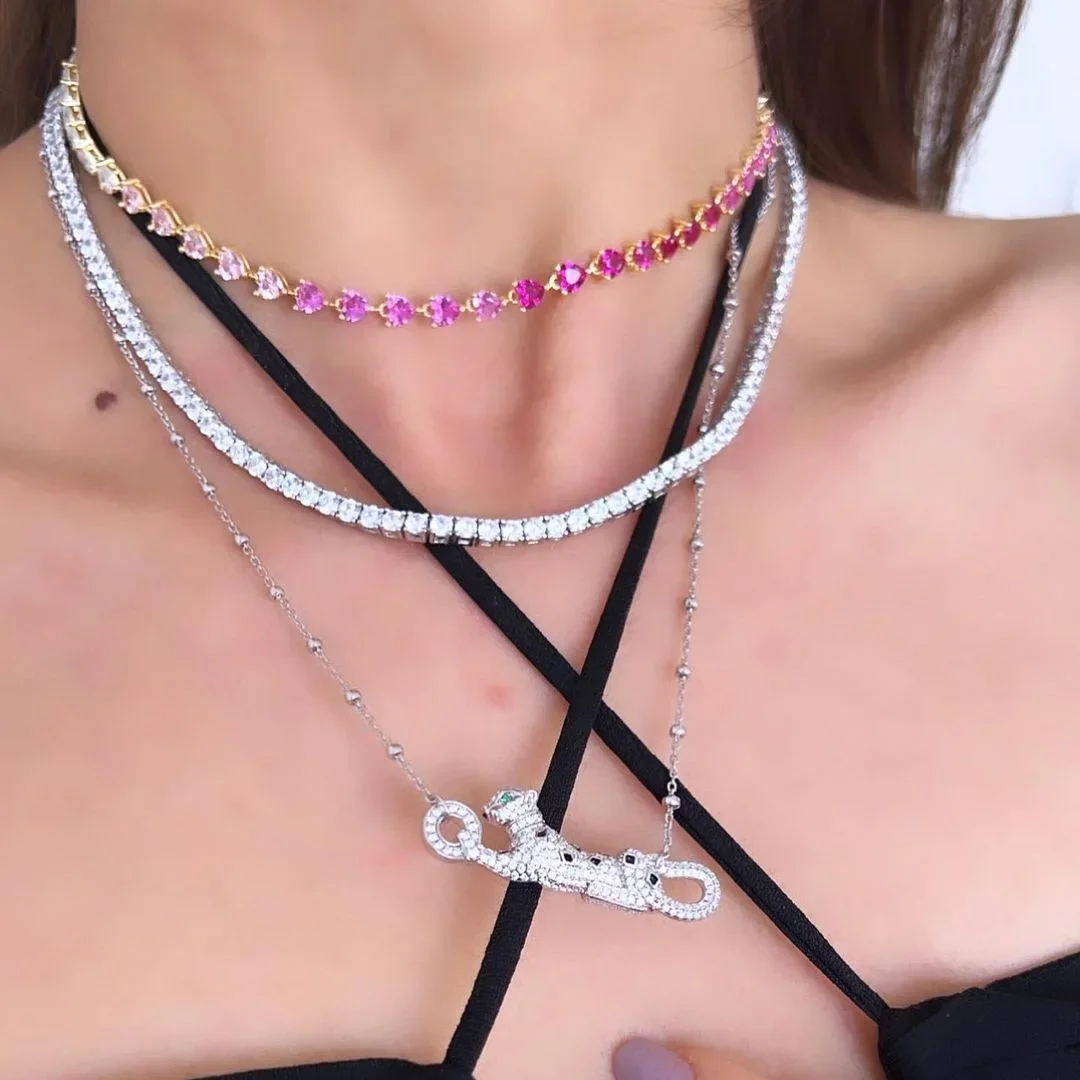 New Punk Styles Heart Cz Tennis Link Chain Choker Necklace Color Gold Color For Women Lady Hip Hop Necklaces Jewelry Wholesale
New Punk Styles Heart Cz Tennis Link Chain Choker Necklace Color Gold Color For Women Lady Hip Hop Necklaces Jewelry Wholesale