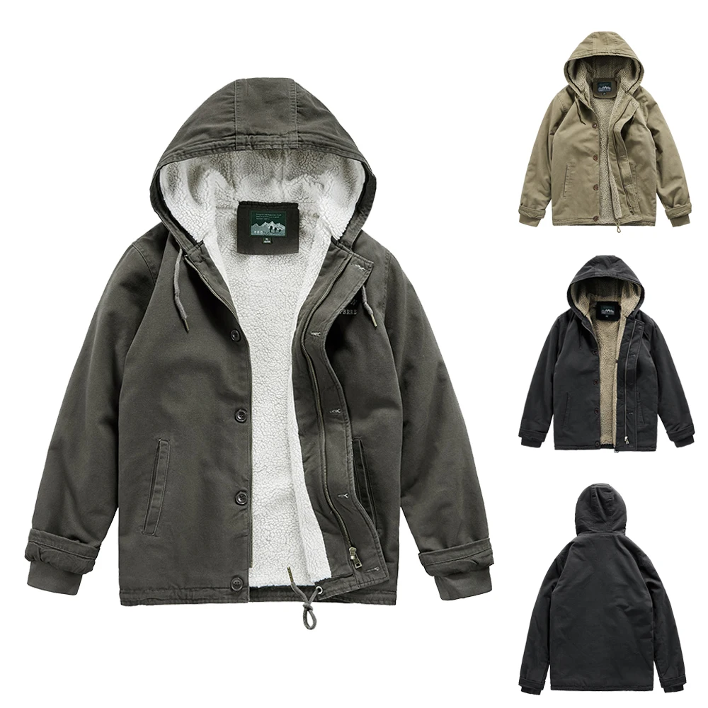 Winter Warm Varsity Jacket Men Washed Cotton Thick Fleece Casual Men Parkas Coat Military Windproof Hooded Jackets Man 4XL
Winter Warm Varsity Jacket Men Washed Cotton Thick Fleece Casual Men Parkas Coat Military Windproof Hooded Jackets Man 4XL