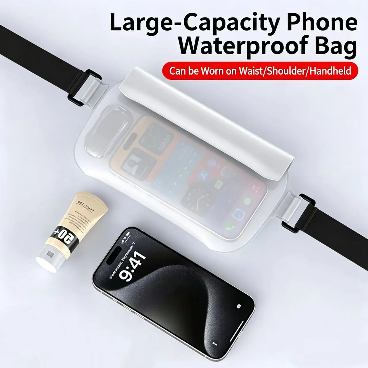 2PCS Transparent Waterproof Waist Bag Phone Pouch Touch Screen Outdoor Sport Case for Swimming Drifting Snorkeling Beach
2PCS Transparent Waterproof Waist Bag Phone Pouch Touch Screen Outdoor Sport Case for Swimming Drifting Snorkeling Beach