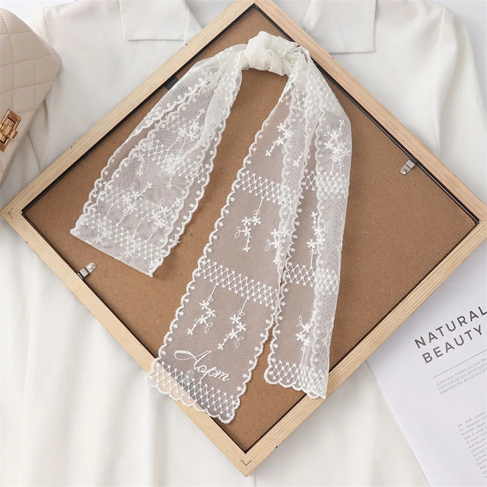 Comfortable Elegant Lace Ribbon Scarf Soft Long Designer Neckerchief Multi-Purpose Skinny Hair Band for Fashion Styling
Comfortable Elegant Lace Ribbon Scarf Soft Long Designer Neckerchief Multi-Purpose Skinny Hair Band for Fashion Styling
