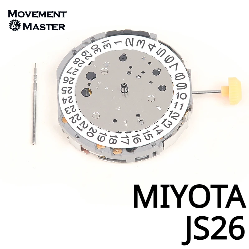 Часовой механизм MIYOTA JS26, абсолютно новый и оригинальный, кварцевый, с одиночным календарем, с шестью стрелками, часовой механизм, запасные части
Часовой механизм MIYOTA JS26, абсолютно новый и оригинальный, кварцевый, с одиночным календарем, с шестью стрелками, часовой механизм, запасные части