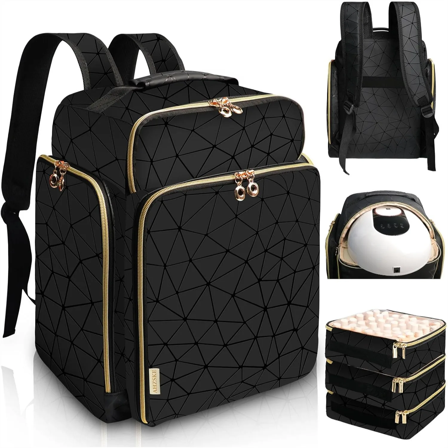 Nail Polish Organizer Backpack Holds 126 Bottles & Nail Lamp, Extra Large Nail Kit Storage with 3 Removable Cases, Portable for
Nail Polish Organizer Backpack Holds 126 Bottles & Nail Lamp, Extra Large Nail Kit Storage with 3 Removable Cases, Portable for