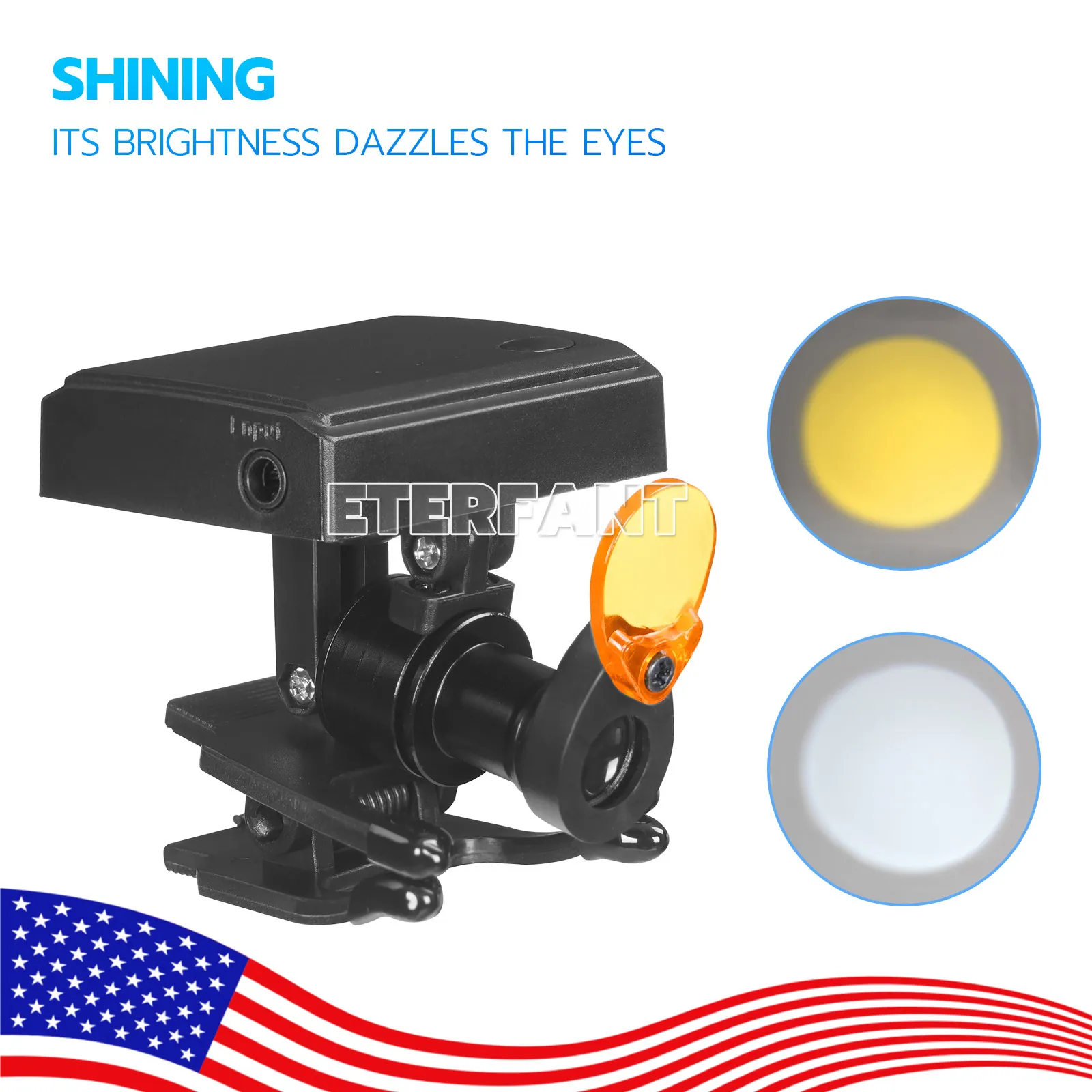 ETERFANT Dental 5W LED Wireless Headlight Lamp Clip Optical Filter for Binocular Loupes
ETERFANT Dental 5W LED Wireless Headlight Lamp Clip Optical Filter for Binocular Loupes