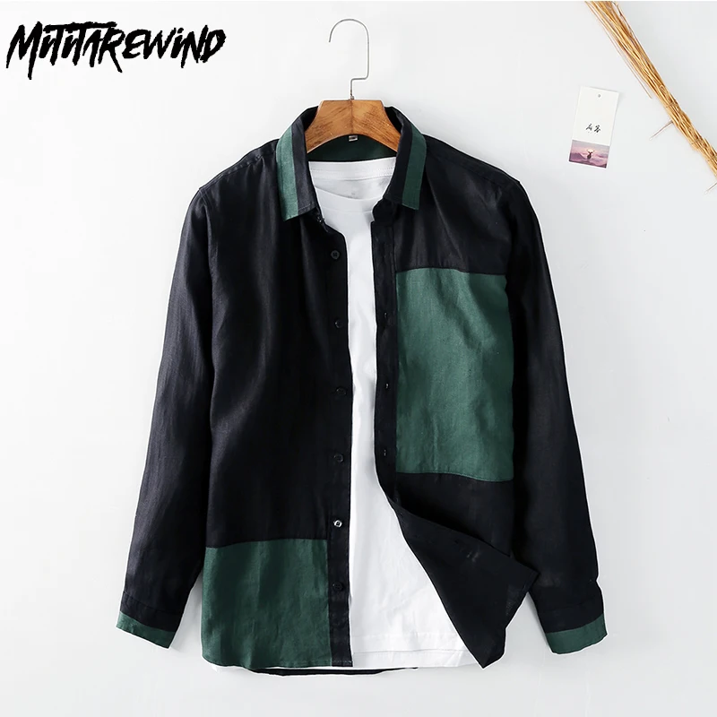 Spring Linen Shirt Men Brand Casual Full Sleeve Shirts Fashion Patchwork Design Shirt Breathable Loose Top Youth chemise homme
Spring Linen Shirt Men Brand Casual Full Sleeve Shirts Fashion Patchwork Design Shirt Breathable Loose Top Youth chemise homme