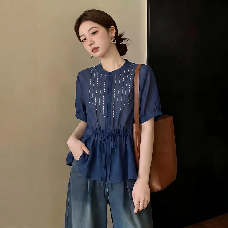 plus Size Women's Shirt Cotton Linen Loose Doll Style Top Slimming Summer New Arrival round Neck Short Sleeve Color
plus Size Women's Shirt Cotton Linen Loose Doll Style Top Slimming Summer New Arrival round Neck Short Sleeve Color