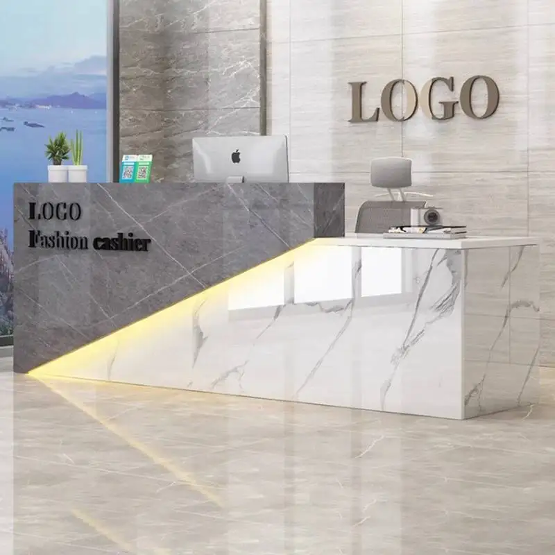 Desks Nordic Reception Profissional Modern Luxury Beauty Salon Reception Desks Display Design Mostrador Commercial Furniture
Desks Nordic Reception Profissional Modern Luxury Beauty Salon Reception Desks Display Design Mostrador Commercial Furniture
