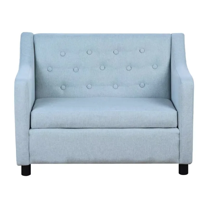 Modern style comfortable foam filled 2 seats sky blue children's sofa living room furniture
Modern style comfortable foam filled 2 seats sky blue children's sofa living room furniture