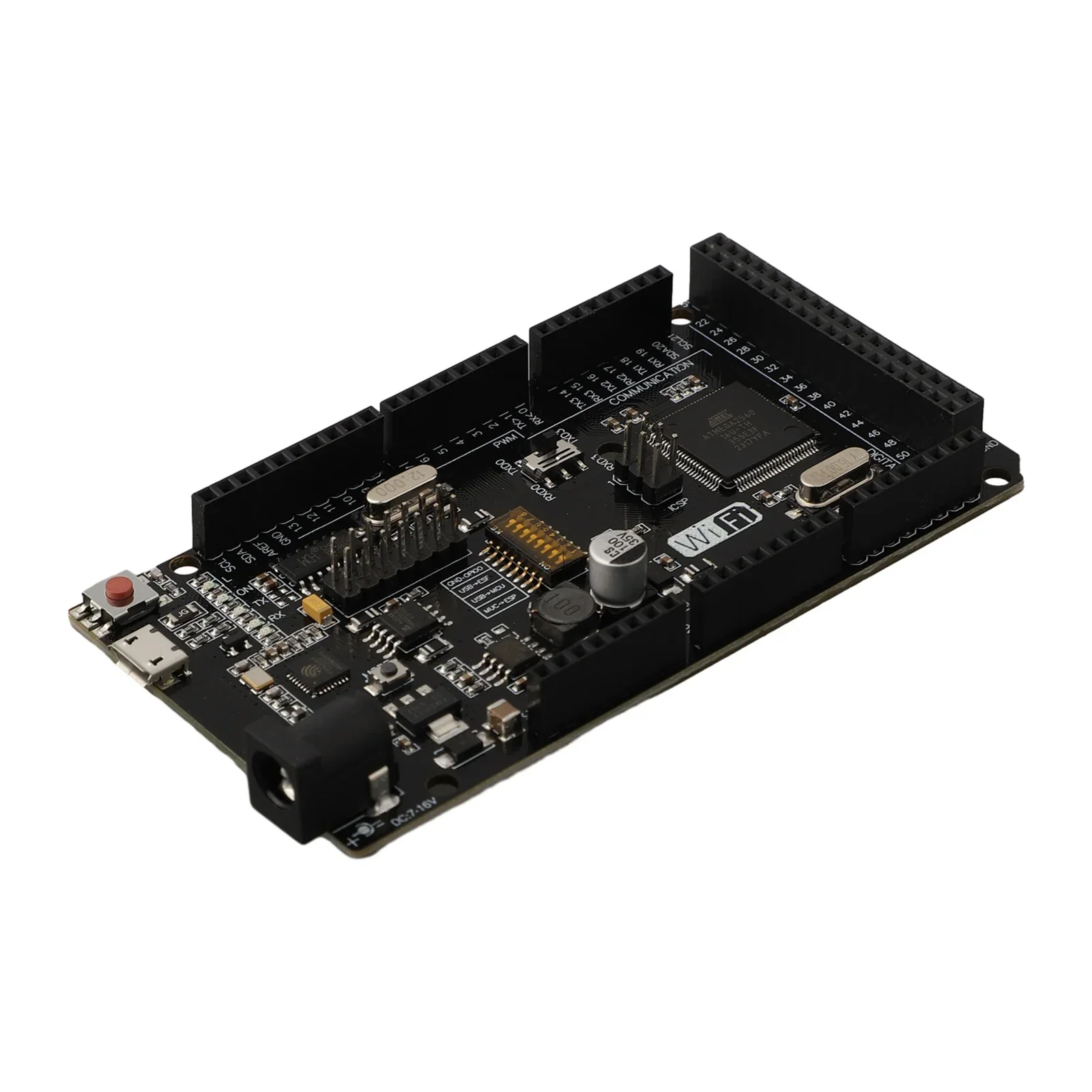 Плата разработки Mega WiFi R3 ATmega2560 ESP8266, плата для разработки R3, модуль преобразователя USB, электрооборудование, 32 Мб памяти
Плата разработки Mega WiFi R3 ATmega2560 ESP8266, плата для разработки R3, модуль преобразователя USB, электрооборудование, 32 Мб памяти