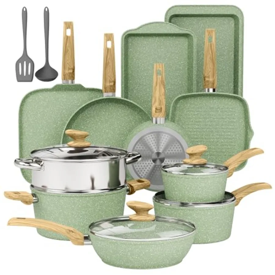 Induction cookware set for kitchen use, granite-coated non-stick material, black color, scratch-resistant and even-heat distrib
Induction cookware set for kitchen use, granite-coated non-stick material, black color, scratch-resistant and even-heat distrib