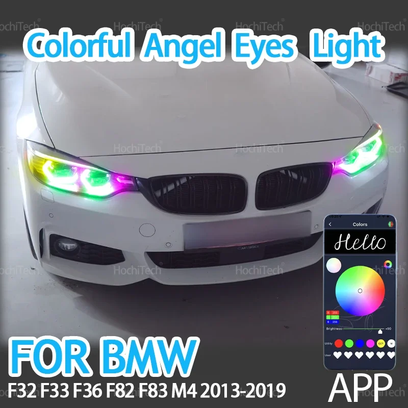 For BMW 4 Series F32 F33 F36 F82 F83 M4 2013-2019 RGB Dynamic Angel Eyes LED APP control Sequential Flowing Multicolor Car Rings
For BMW 4 Series F32 F33 F36 F82 F83 M4 2013-2019 RGB Dynamic Angel Eyes LED APP control Sequential Flowing Multicolor Car Rings