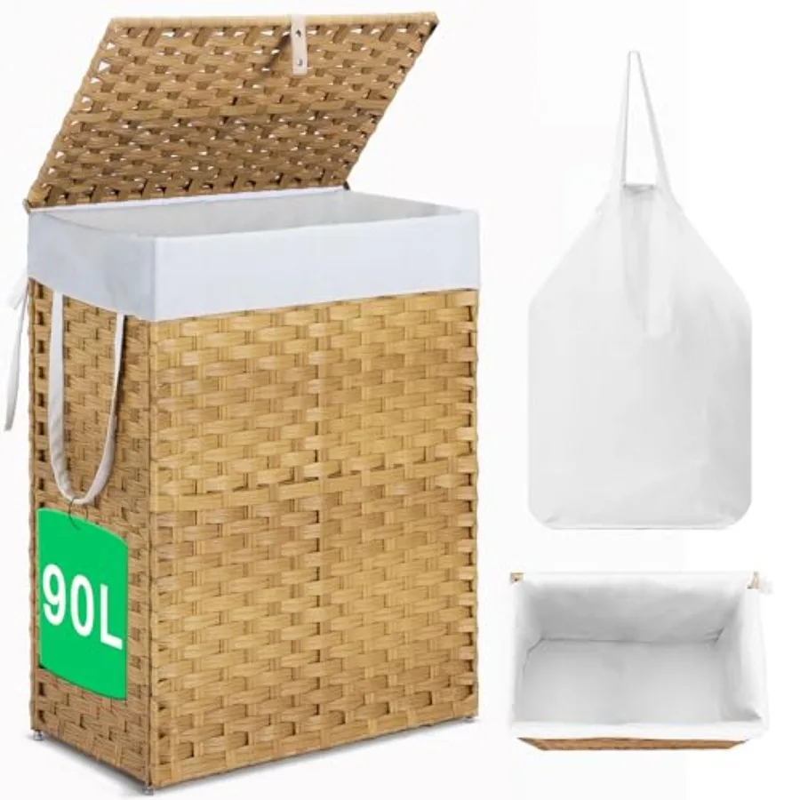 Laundry Hamper with Lid, Foldable Clothes Hamper, Laundry Basket with Removable Liner for Bedroom, Bathroom, Wash Room, Laundry
Laundry Hamper with Lid, Foldable Clothes Hamper, Laundry Basket with Removable Liner for Bedroom, Bathroom, Wash Room, Laundry