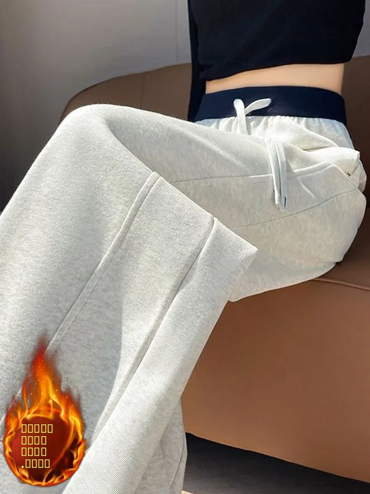 Женские утепленные прямые брюки с высокой талией, осенне-зимние повседневные спортивные штаны с поясом
Женские утепленные прямые брюки с высокой талией, осенне-зимние повседневные спортивные штаны с поясом