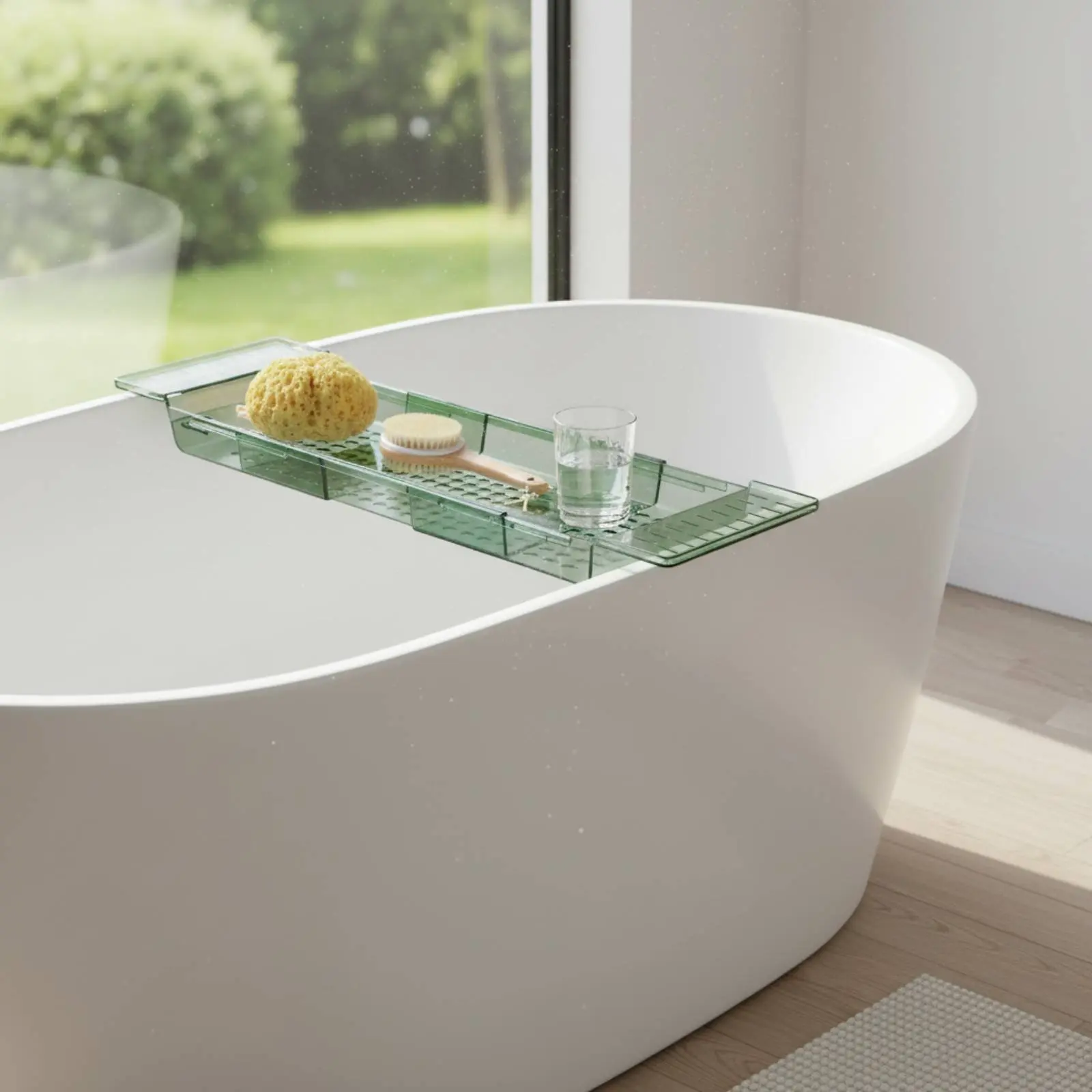 Extendable Bathtub Tray Quick Draining Adjustable Bathtub Shelf Transparent Bath Bridge Versatile Bathroom Accessory for Spa
Extendable Bathtub Tray Quick Draining Adjustable Bathtub Shelf Transparent Bath Bridge Versatile Bathroom Accessory for Spa