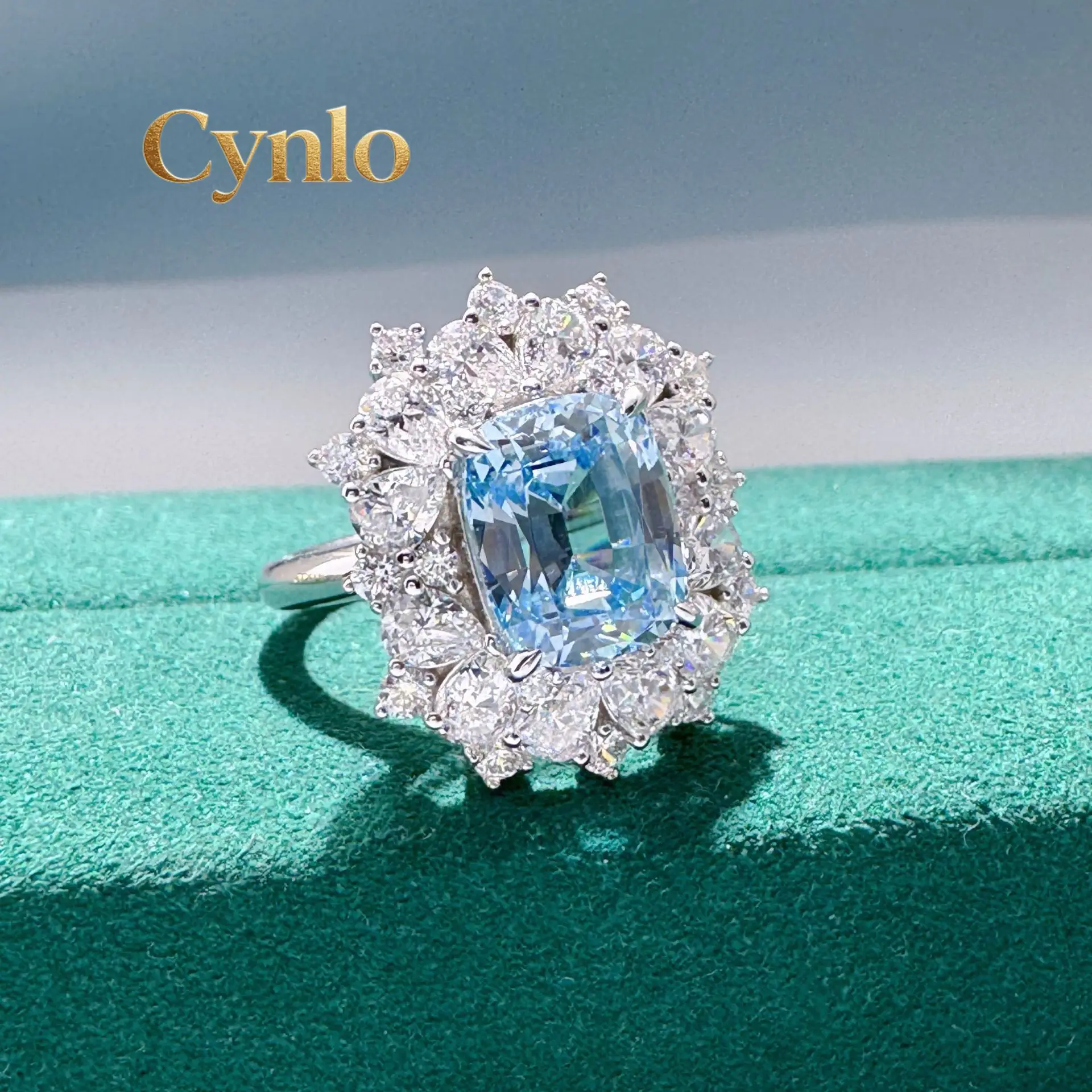Cynlo Jewelry 4ct Aquamarine Moissanite Ring for Women, PT950 Platinum Setting, Clear Hue & Dazzling Shine, Versatile
Cynlo Jewelry 4ct Aquamarine Moissanite Ring for Women, PT950 Platinum Setting, Clear Hue & Dazzling Shine, Versatile