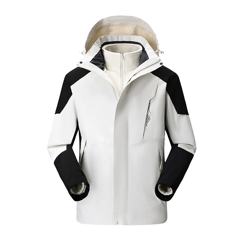 High Quality Outdoor Fashionable Sports Jackets Unisex Waterproof Windproof Breathable Hiking Suit Two-pieces Sets 3 in 1 Jacket
High Quality Outdoor Fashionable Sports Jackets Unisex Waterproof Windproof Breathable Hiking Suit Two-pieces Sets 3 in 1 Jacket