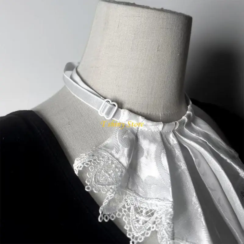 N58F Ruffled False Neckpiece Breathable Cotton Feminine Clothing Decoration White
N58F Ruffled False Neckpiece Breathable Cotton Feminine Clothing Decoration White