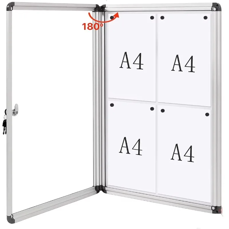 Lockable cork bulletin board with aluminum frame wall-mounted bulletin board for information display
Lockable cork bulletin board with aluminum frame wall-mounted bulletin board for information display
