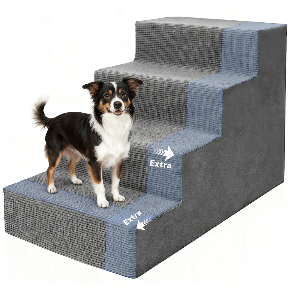 4Tier 5Tier Pet Stairs For Small Dogs Cats, NonSlip Bottom Design For High Beds Couches, HighDensity Foam Steps With Removable
4Tier 5Tier Pet Stairs For Small Dogs Cats, NonSlip Bottom Design For High Beds Couches, HighDensity Foam Steps With Removable