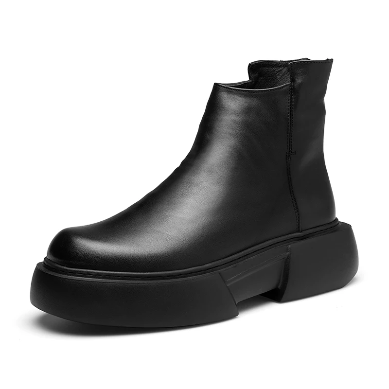 Padaso men's thick soled Chelsea boots men's high top casual leather shoes British style men's boots 231140
Padaso men's thick soled Chelsea boots men's high top casual leather shoes British style men's boots 231140