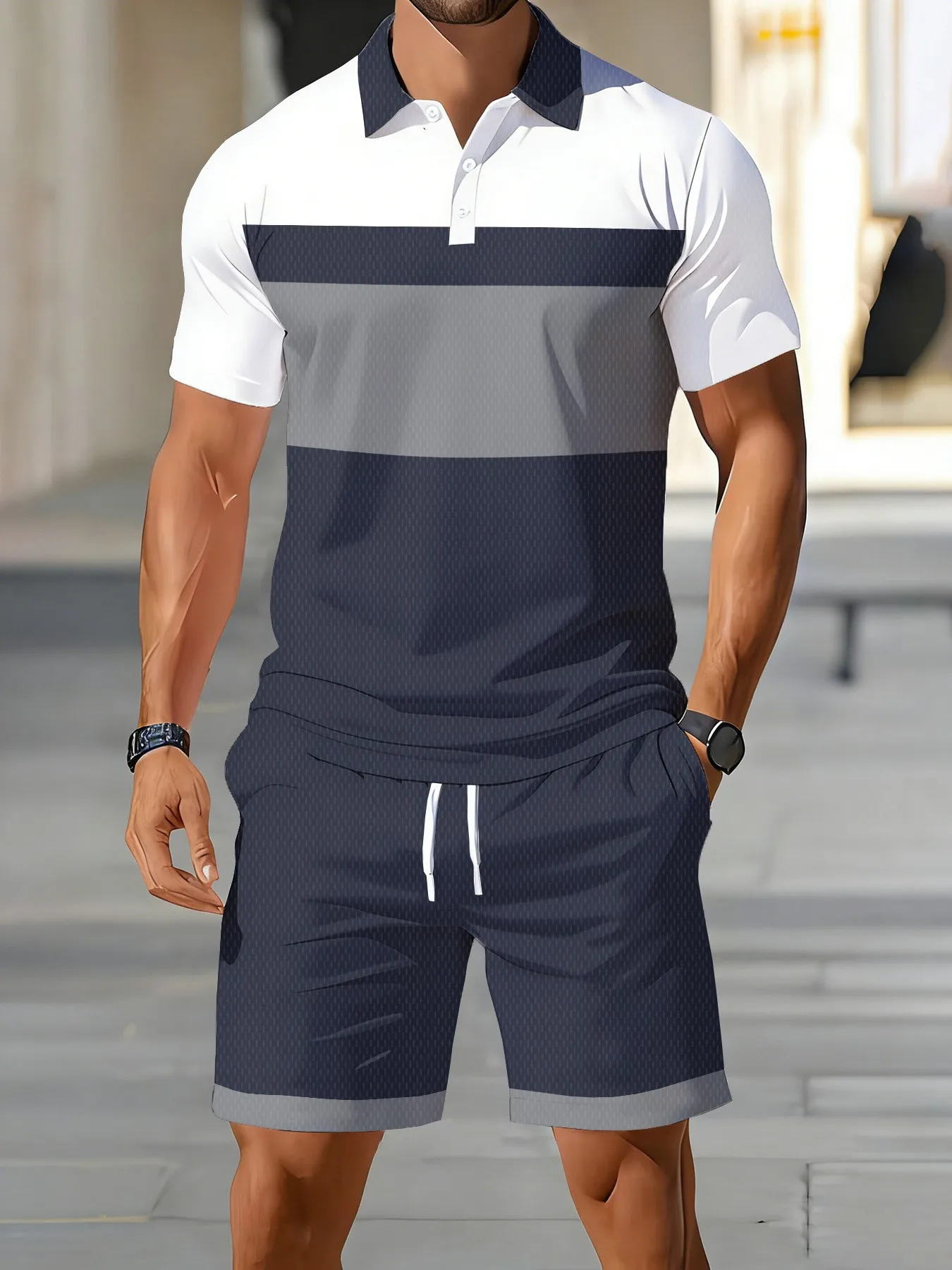 2026 Summer American Men's Short-Sleeved Polo Shirt Set - Casual Fashionable Comfortable with 3D Pattern Printing
2026 Summer American Men's Short-Sleeved Polo Shirt Set - Casual Fashionable Comfortable with 3D Pattern Printing