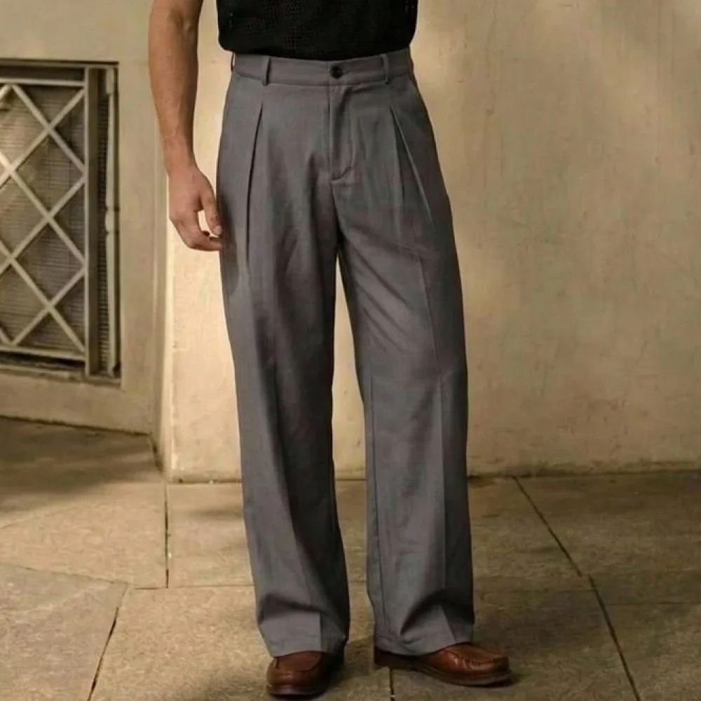 Straight Pants for Man Men's Trousers Polyester Business Casual Solid Color Straight-Leg Work Trouser Tailoring Classic Clothing
Straight Pants for Man Men's Trousers Polyester Business Casual Solid Color Straight-Leg Work Trouser Tailoring Classic Clothing