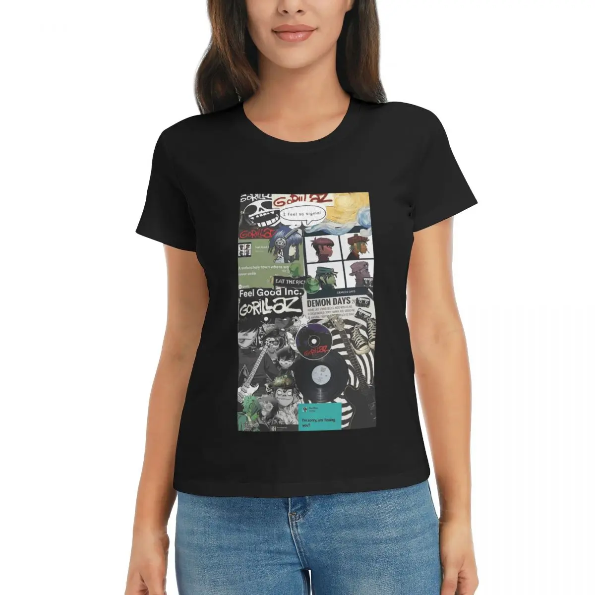 Women T-Shirt Music Band Gorillaz Summer Short Sleeve Tees Crew Neck Cotton T Shirts Clothes Tops Streetwear
Women T-Shirt Music Band Gorillaz Summer Short Sleeve Tees Crew Neck Cotton T Shirts Clothes Tops Streetwear