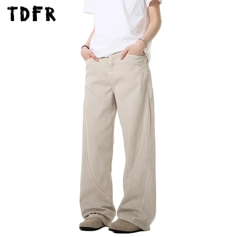 Spliced Pocket Cargo Pants Mens Solid Color Retro Casual Streetwear Loose Elastic Waist Wide leg Trousers Men
Spliced Pocket Cargo Pants Mens Solid Color Retro Casual Streetwear Loose Elastic Waist Wide leg Trousers Men
