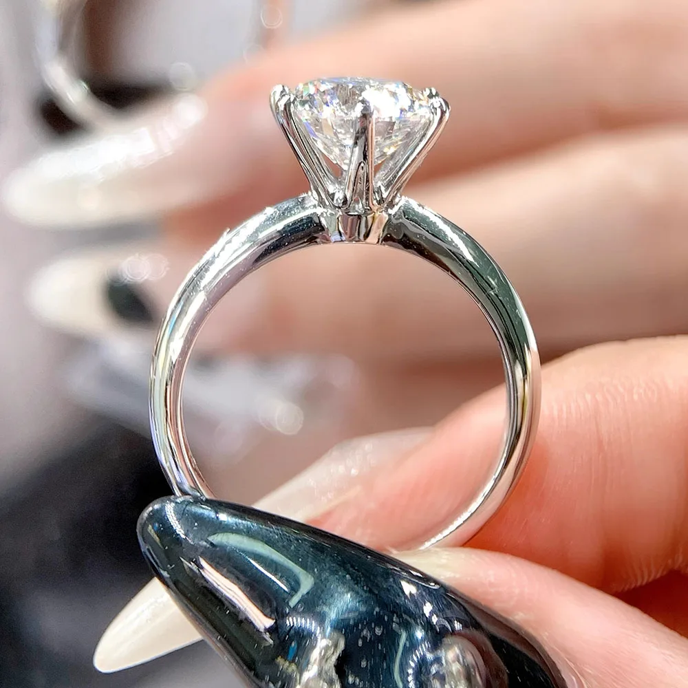 IGI Lab Growing Diamond Ring Round D Color 1 2 3Ct Real Platinum PT950 Ring Diamond wedding ring Factory Engagement Ring
IGI Lab Growing Diamond Ring Round D Color 1 2 3Ct Real Platinum PT950 Ring Diamond wedding ring Factory Engagement Ring