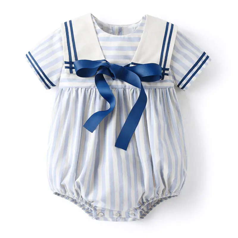 2026 Eid Ramadan Baby Girl Romper Striped Cotton Short Sleeve Sailor Collar Toddler Girl Onesie Summer Newborn Costumes With Bow
2026 Eid Ramadan Baby Girl Romper Striped Cotton Short Sleeve Sailor Collar Toddler Girl Onesie Summer Newborn Costumes With Bow