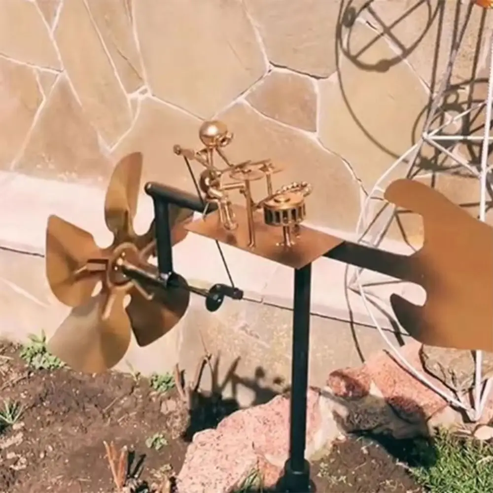 Metal Wind Spinner Handmade Metal Drummer Windmill Funny Durable Percussionist Figurine Creative Rockin Art Figurine Plant Decor
Metal Wind Spinner Handmade Metal Drummer Windmill Funny Durable Percussionist Figurine Creative Rockin Art Figurine Plant Decor