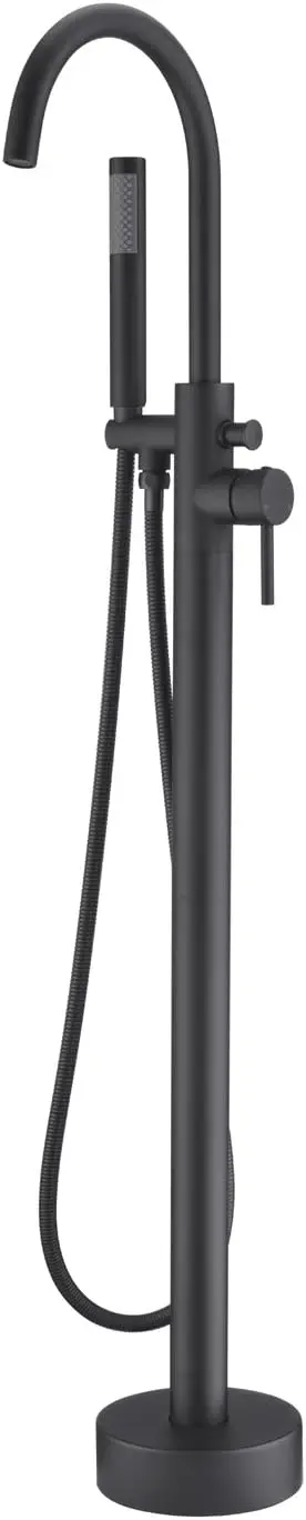 Freestanding Bathtub Faucet Tub Filler Faucets Black Single Handle Floor Mounted with Handheld Shower
Freestanding Bathtub Faucet Tub Filler Faucets Black Single Handle Floor Mounted with Handheld Shower