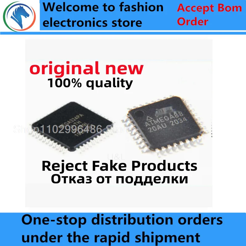 2-5Pcs 100% New ATMEGA324PA-AU ATMEGA324PAU TQFP44 ATMEGA88-20AU ATMEGA8820AU TQFP32 Brand new original chips ic
2-5Pcs 100% New ATMEGA324PA-AU ATMEGA324PAU TQFP44 ATMEGA88-20AU ATMEGA8820AU TQFP32 Brand new original chips ic