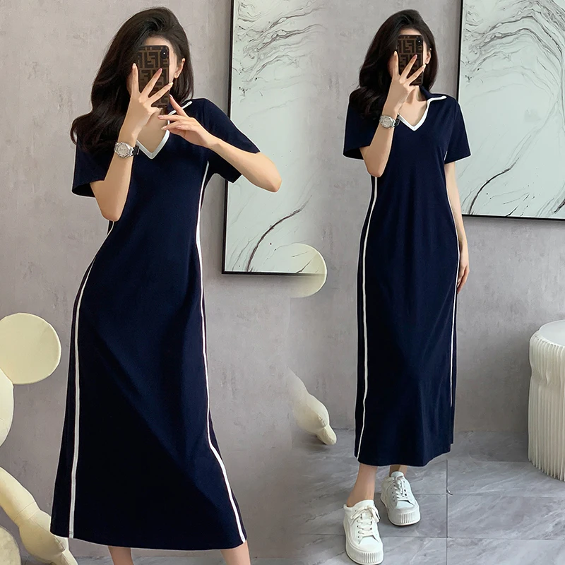 Advanced Design Summer 2026 Knee-Length Casual V-Neck Long Dress Color Block Slimming Sporty Hong Kong Style Youthful
Advanced Design Summer 2026 Knee-Length Casual V-Neck Long Dress Color Block Slimming Sporty Hong Kong Style Youthful